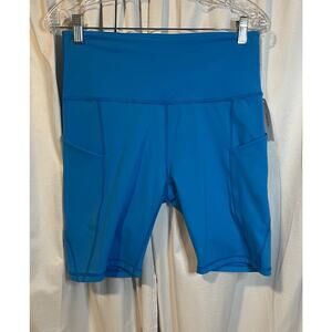 Ododos Biker Shorts size Large blue NWT